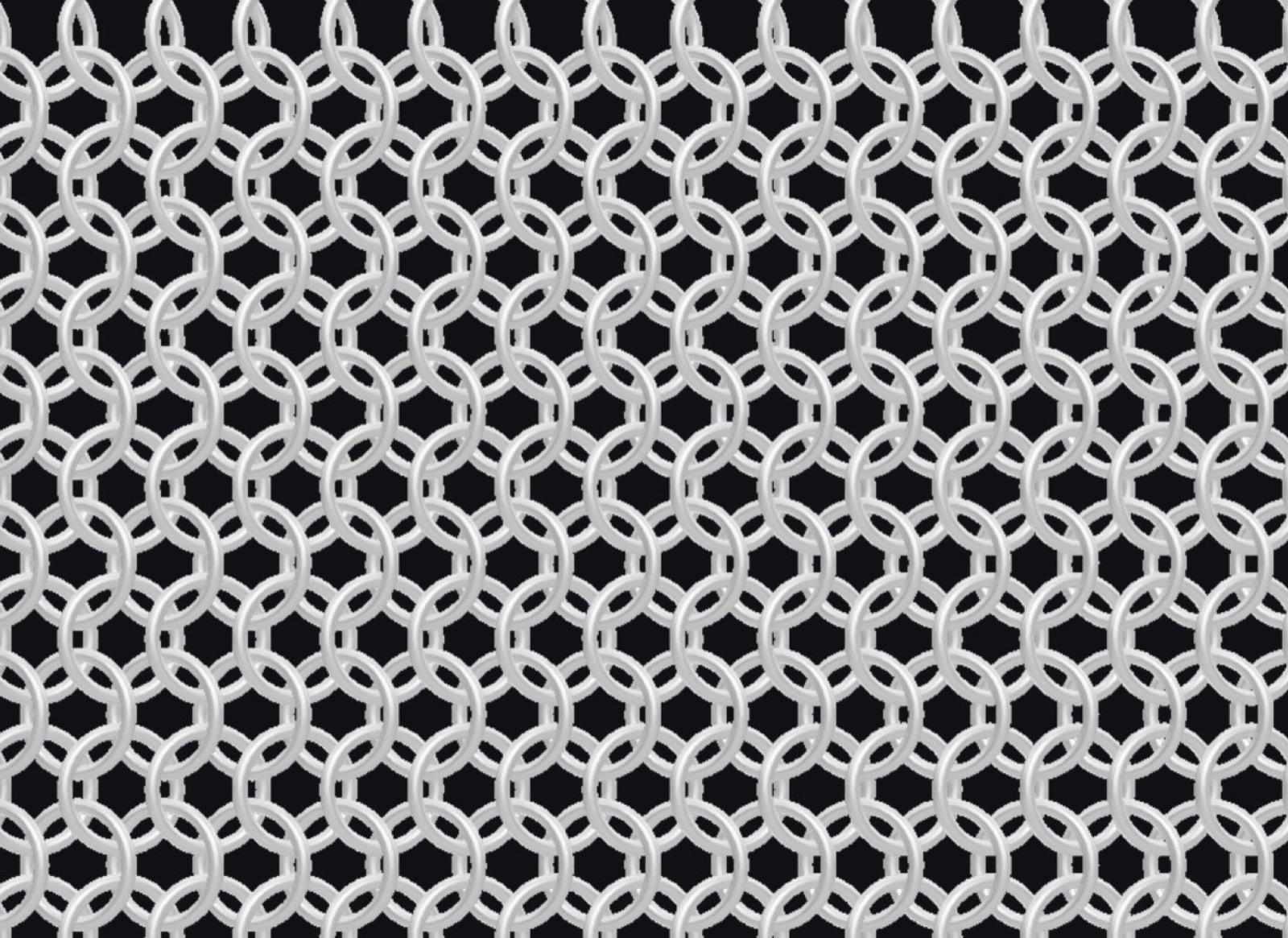 A sheet of European 4-in-1 chainmail designed in Chainmail Studio